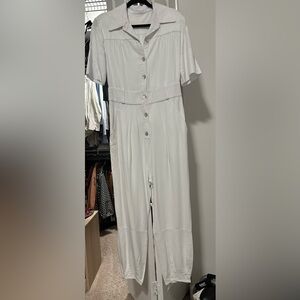 White jumpsuit Short sleeve